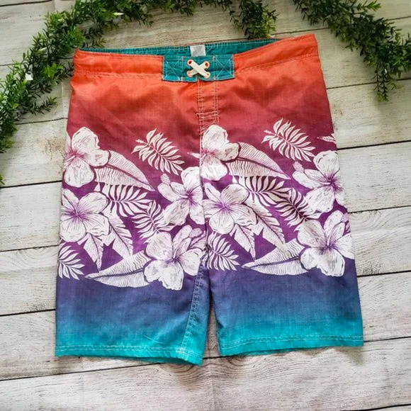 ❤️CHEROKEE ombre Hawaiian swimming trunks XL - Picture 3 of 4